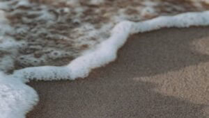 a close up of a wave coming in from the ocean