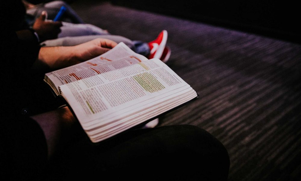 person reading book